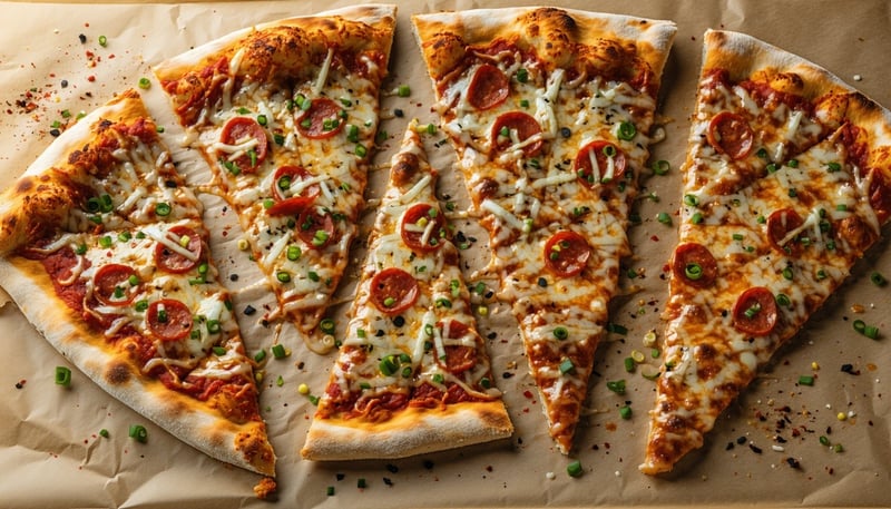 Delicious pizza slices at Jeff's Pizza and Stuff
